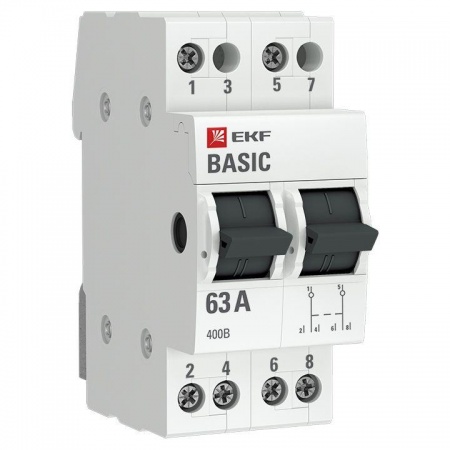 Переключатель трехпозиционный 2п 63А Basic EKF tps-2-63 419888