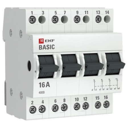 Переключатель трехпозиционный 4п 16А Basic EKF tps-4-16 419892
