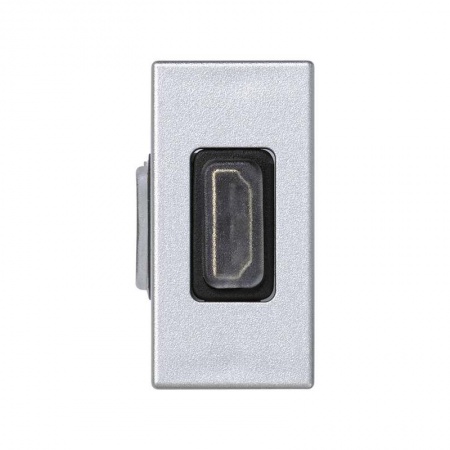 Плата с разъемом HDMI 22.5х45мм "мама-мама" алюм. Simon Connect K129B-8 394151