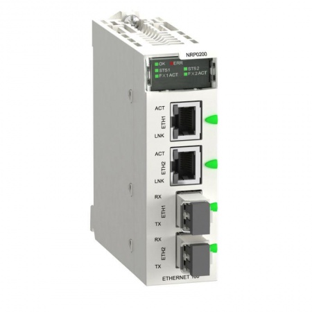 Повторитель оптоволоконный RIO в шасси Modicon X80 SchE BMXNRP0200RU 1225792