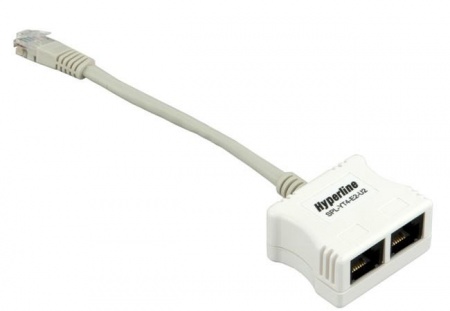 Разветвитель SPL-YT4-E2-U2 RJ45 4Pr.T568A/T568B -> 2Pr.10BASE + 2Pr.USOC Hyperline 34526 1200747