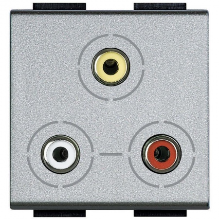 Разъем 3хRCA LivingLight алюм. Leg BTC NT4283 1041334