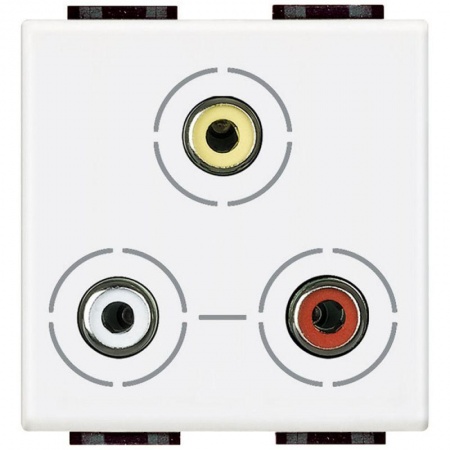 Разъем 3хRCA LivingLight бел. Leg BTC N4283 1041336