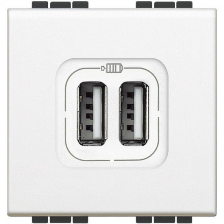 Разъем LL для зарядки 2хUSB бел. Leg BTC N4285C2 294123