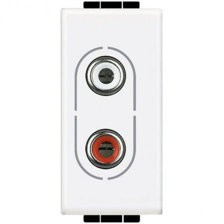 Разъем Аудио 2хRCA LivingLight бел. Leg BTC N4281 1041355