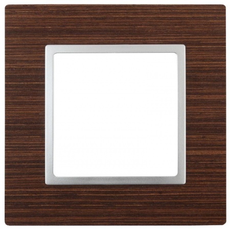 Рамка 1-м 14-5301-10 дерево Elegance венге+алюм ЭРА Б0034569 1232163