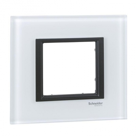 Рамка 1-м Unica Top горизонт. стекло бел. SchE MGU68.002.7C2 210789