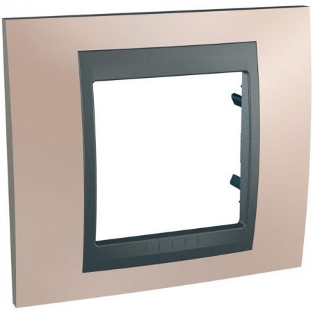 Рамка 1-м Unica Top оникс/графит SchE MGU66.002.296 221039