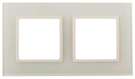 Рамка 2-м 14-5102-02 стекло Elegance сл. кость+сл. кость ЭРА Б0034489 1232083