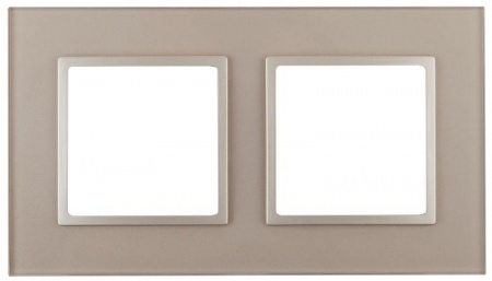 Рамка 2-м 14-5102-04 стекло Elegance шампань+шампань ЭРА Б0034491 1232085