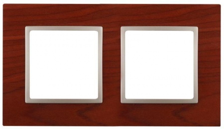 Рамка 2-м 14-5302-08 дерево Elegance вишня+шампань ЭРА Б0034573 1232167