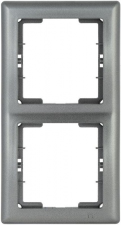 Рамка 2-м BOLERO РB-2-БА верт. антрацит ИЭК EMB21-K95 1233600