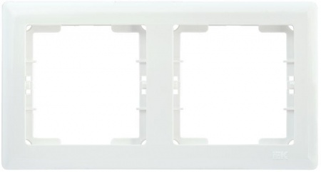 Рамка 2-м BOLERO РГ-2-ББ горизонт. бел. ИЭК EMB20-K01 1233547
