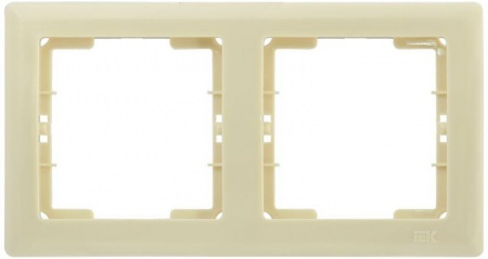 Рамка 2-м BOLERO РГ-2-БК горизонт. крем. ИЭК EMB20-K33 1233573