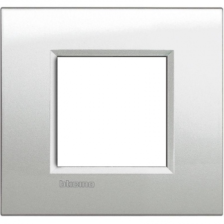 Рамка 2-м LivingLight "Лунное серебро" универс. Leg BTC LNA4802GL 1215794