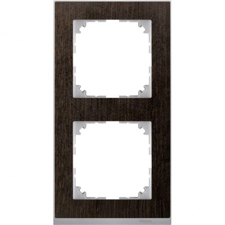 Рамка 2-м M-Pure Decor венге/алюм. SchE MTN4020-3671 1126624