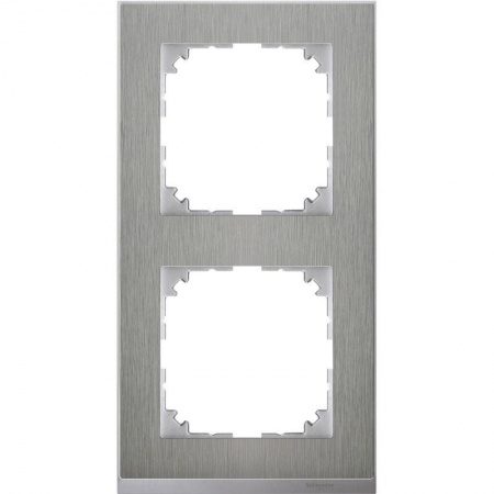 Рамка 2-м M-Pure Decor нерж. сталь/алюм. SchE MTN4020-3646 1126626