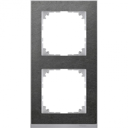 Рамка 2-м M-Pure Decor сланец/алюм. SchE MTN4020-3669 1126627