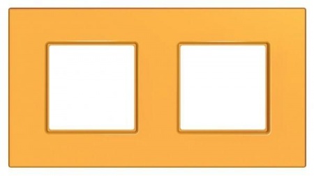 Рамка 2-м Unica quadro оранж. SchE MGU4.704.29 237147