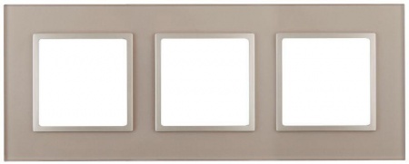 Рамка 3-м 14-5103-04 стекло Elegance шампань+шампань ЭРА Б0034509 1232103