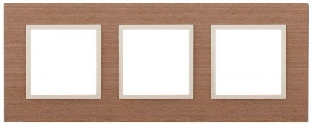 Рамка 3-м 14-5303-07 дерево Elegance ясень+сл. кость ЭРА Б0034578 1232172