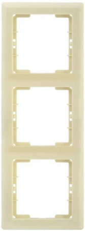 Рамка 3-м BOLERO РB-3-БК верт. крем. ИЭК EMB31-K33 1233576
