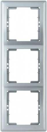 Рамка 3-м BOLERO РB-3-БС верт. серебр. ИЭК EMB31-K23 1233628