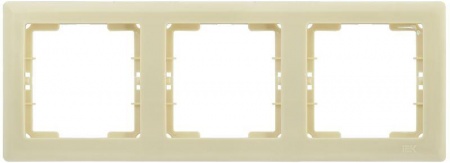 Рамка 3-м BOLERO РГ-3-БК горизонт. крем. ИЭК EMB30-K33 1233575