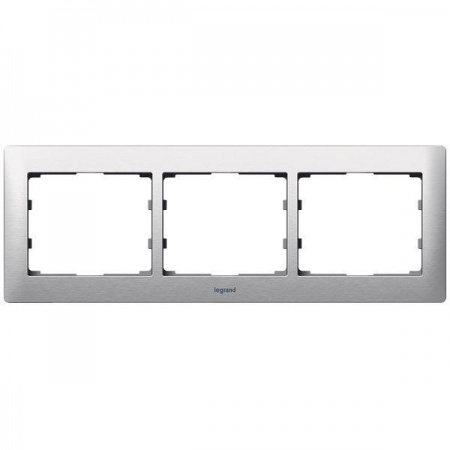 Рамка 3-м Galea Life горизонт. Metal Brushed алюм. Leg 771953 209782