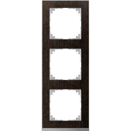 Рамка 3-м M-Pure Decor венге/алюм. SchE MTN4030-3671 1126638