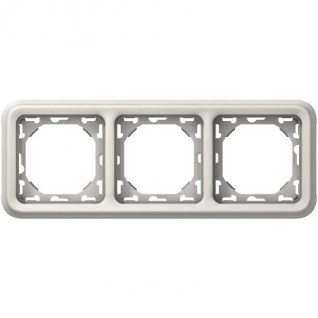 Рамка 3-м Plexo горизонт. с суппортом IP55 бел. Leg 069698 234717