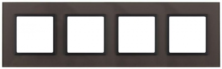 Рамка 4-м 14-5104-32 стекло Elegance розовый+бел. ЭРА Б0034540 1232134
