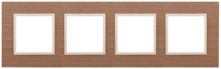 Рамка 4-м 14-5304-07 дерево Elegance ясень+сл. кость ЭРА Б0034584 1232178