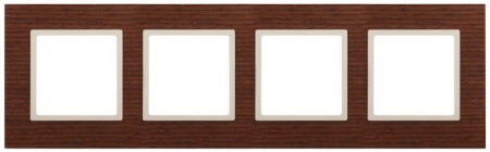 Рамка 4-м 14-5304-09 дерево Elegance дуб+сл. кость ЭРА Б0034586 1232180