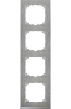 Рамка 4-м M-Pure Decor нерж. сталь/алюм. SchE MTN4040-3646 1126650