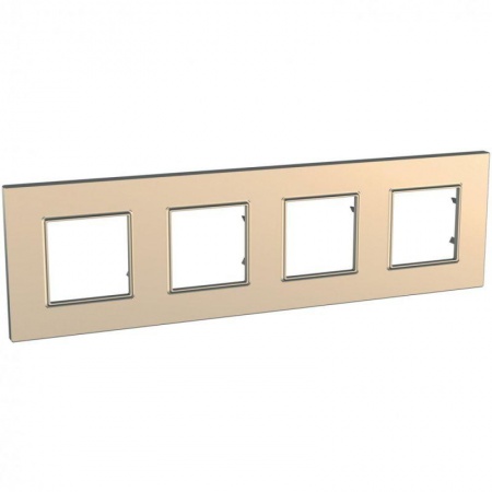 Рамка 4-м Unica quadro медь SchE MGU6.708.56 241004