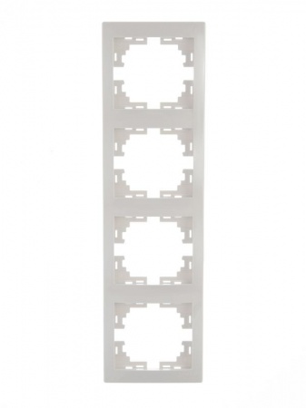 Рамка 4-м Мира верт. бел. Lezard 701-0200-154 209359