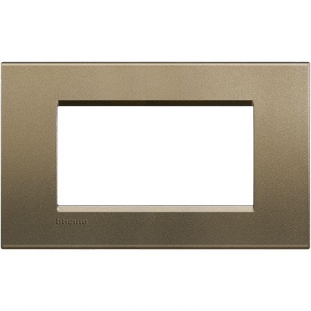 Рамка 4мод. LivingLight прямоугол. корич. шелк Leg BTC LNA4804SQ 1041780