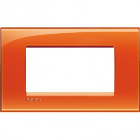 Рамка 4мод. LivingLight прямоугол. оранж. Leg BTC LNA4804OD 1041785