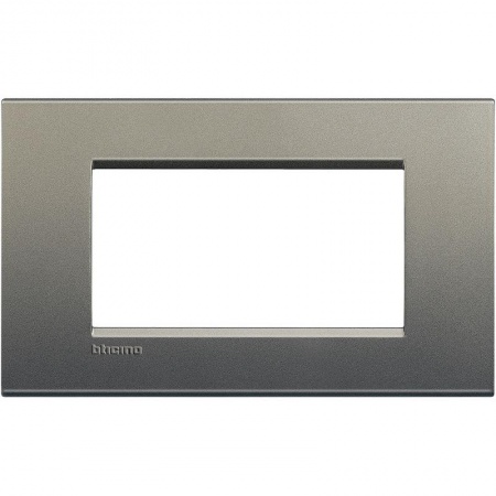 Рамка 4мод. LivingLight прямоугол. сер. шелк Leg BTC LNA4804AE 1041788