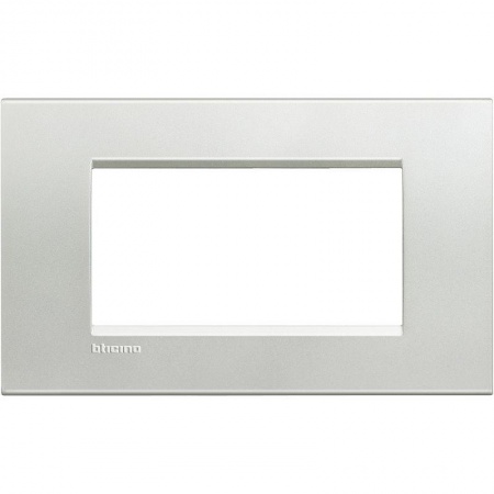 Рамка 4мод. LivingLight прямоугол. серебро Leg BTC LNA4804AG 1041786