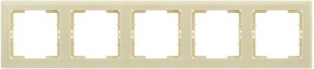 Рамка 5-м BOLERO РГ-5-БК горизонт. крем. ИЭК EMB50-K33 1233578