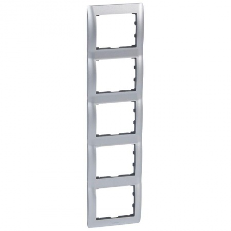 Рамка 5-м Galea Life верт. Metal Brushed алюм. Leg 771959 209785