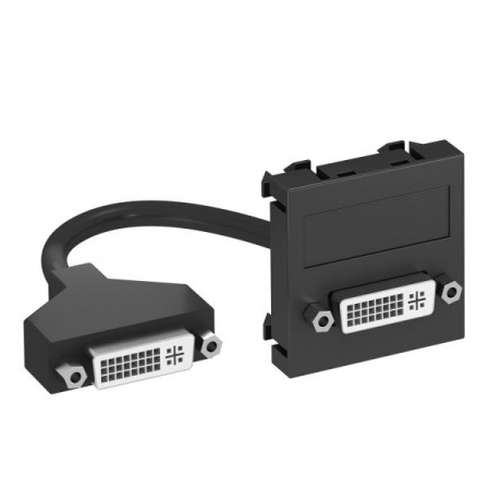 Рамка Modul45 мультимедийная DVI MTG-DVI F SWGR1 черн. OBO 6104757 357956