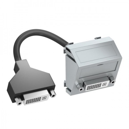 Рамка Modul45 мультимедийная DVI MTS-DVI F AL1 серебр. OBO 6104772 357951