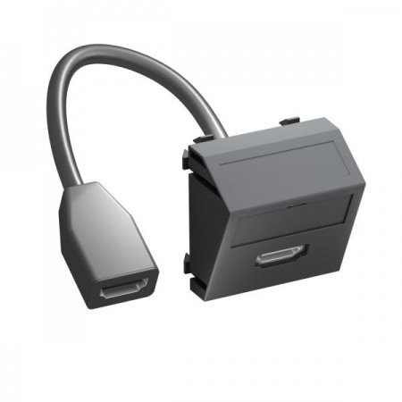 Рамка Modul45 мультимедийная HDMI MTS-HD F SWGR1 черн. OBO 6104841 357969
