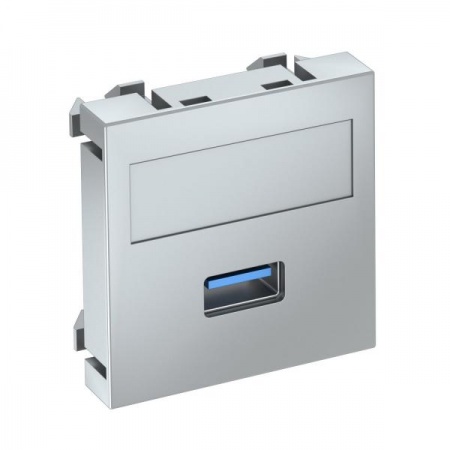 Рамка Modul45 мультимедийная USB 3.0 A MTG-U3A S AL1 серебр. OBO 6104880 357975