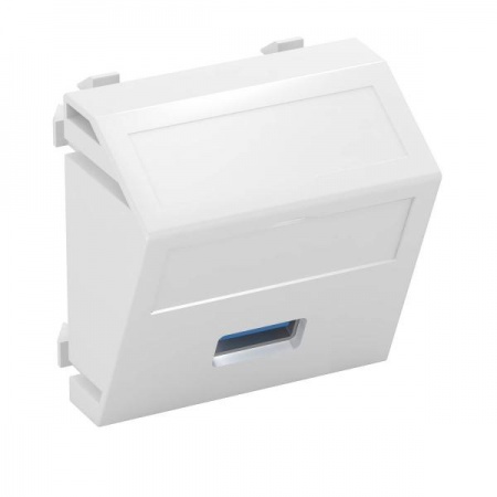 Рамка Modul45 мультимедийная USB 3.0 A MTS-U3A S RW1 бел. OBO 6104886 357974