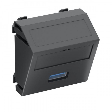 Рамка Modul45 мультимедийная USB 3.0 A MTS-U3A S SWGR1 черн. OBO 6104889 357978