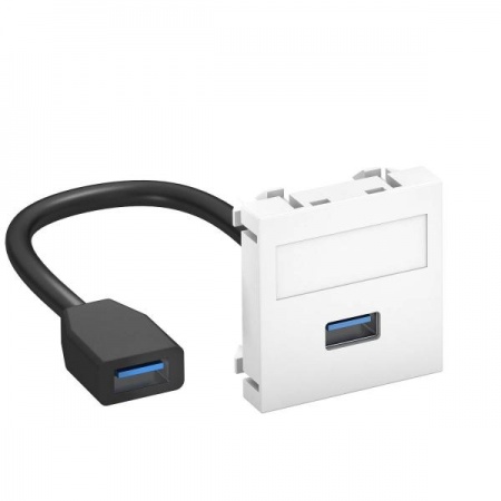 Рамка Modul45 мультимедийная USB 3.0 A-A MTG-U3A F RW1 бел. OBO 6104922 357979